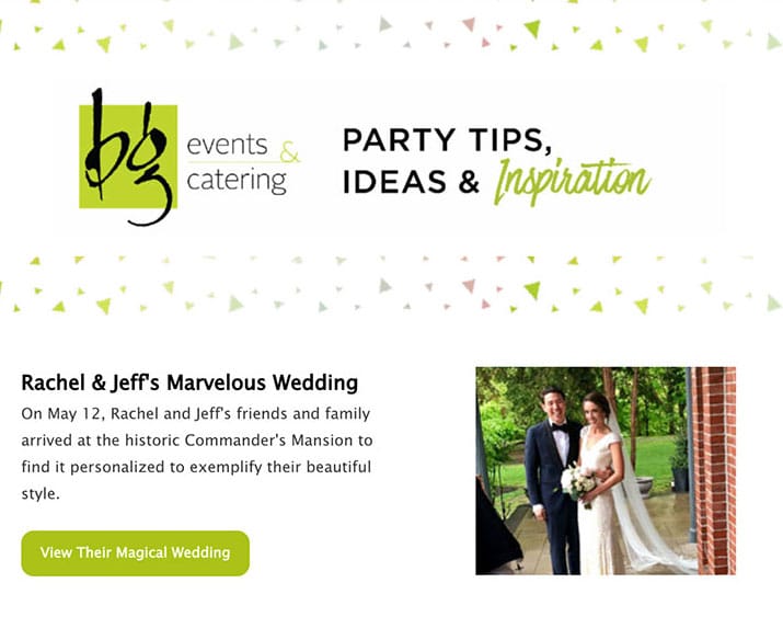 BG Events and Catering Newsletter