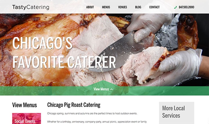 Tasty Catering Picnic Landing Page