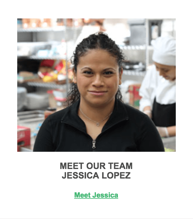 Tasty Catering Meet the Team in Newsletter