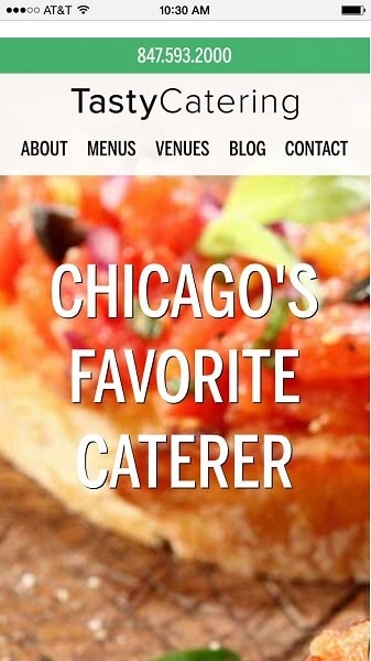 Catering Website Examples: Tasty Catering
