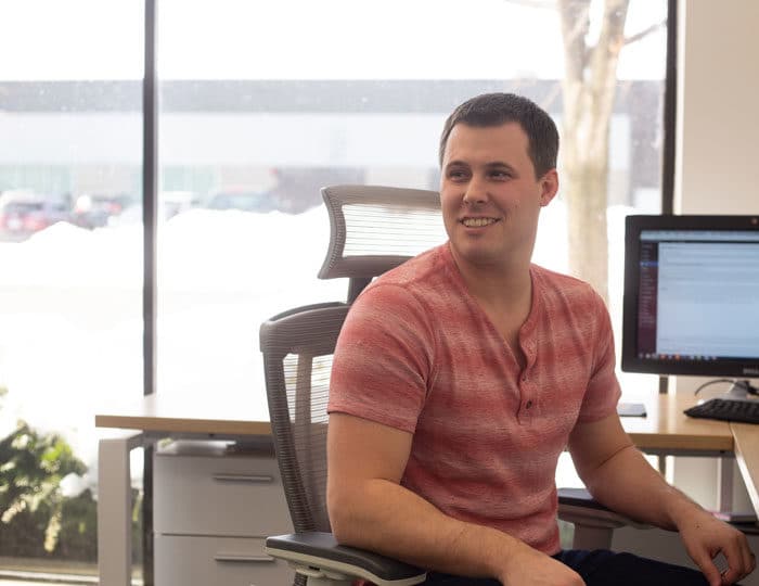 A man at his desk