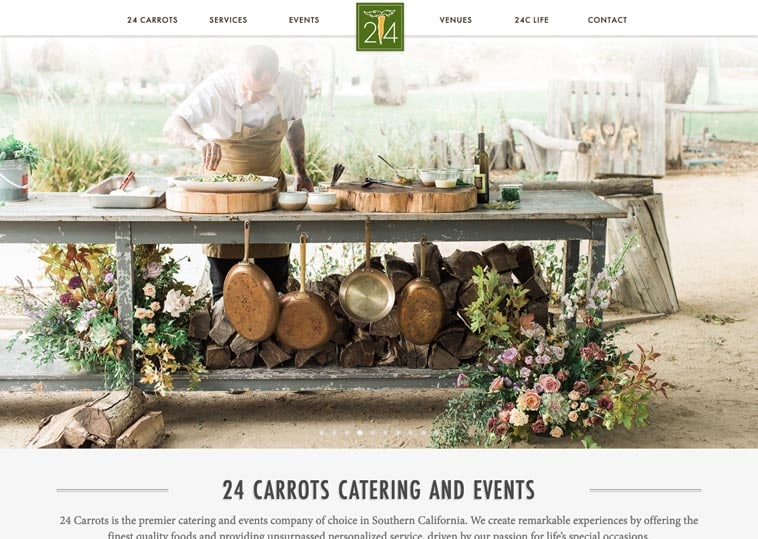 24 Carrots Catering & Events website screenshot