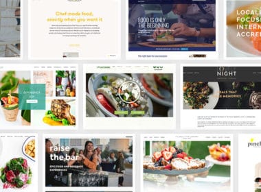 Collage of the best catering websites