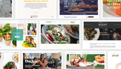 Collage of the best catering websites