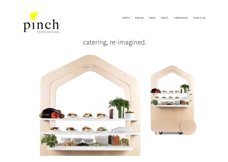 Pinch Food Design website screenshot