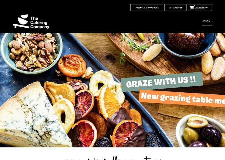 The Catering Company website screenshot