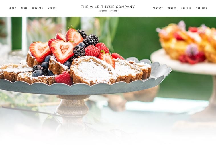 The Wild Thyme Company website screenshot