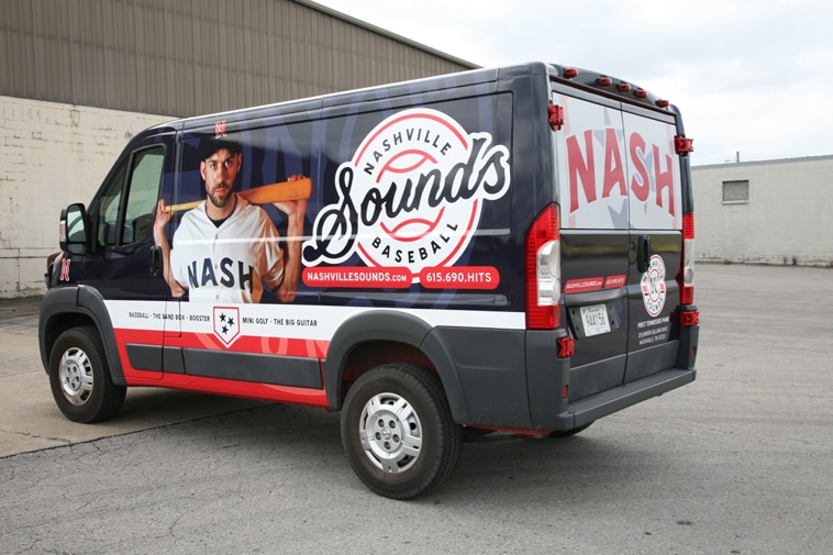 Nashville Sounds Van Wrap