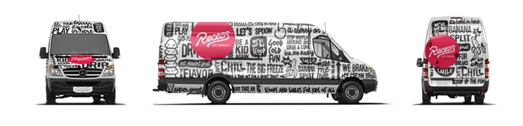 Recess Ice Cream Van Wrap