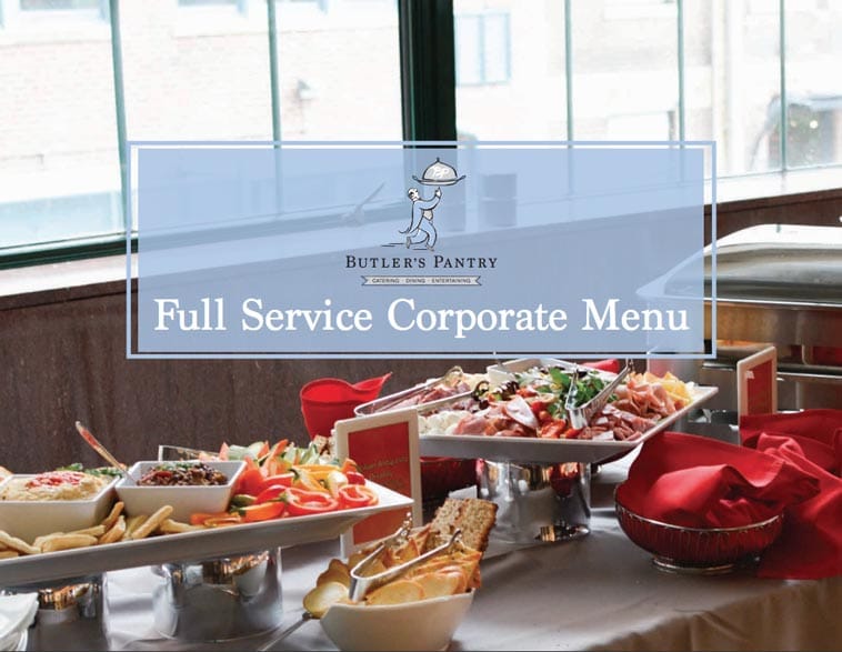 Butler's Pantry corporate catering menu design