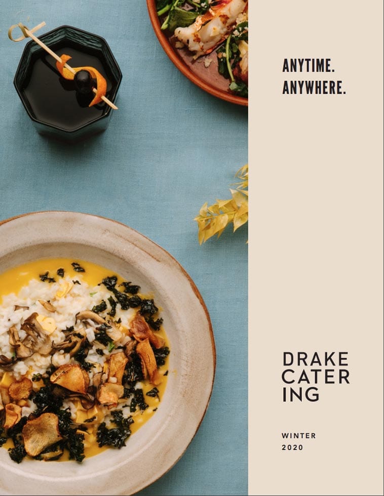 Drake Catering Menu Design