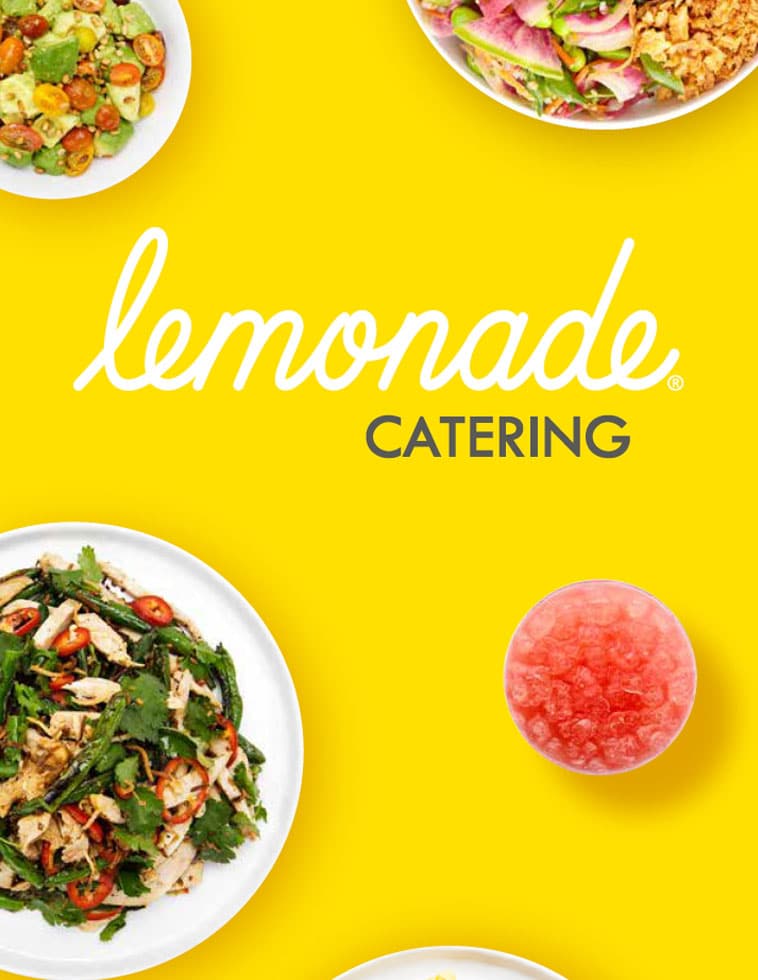 Lemonade minimal catering menu design