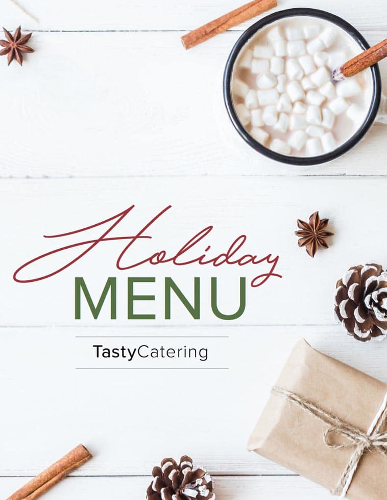 Tasty Catering holiday catering menu design