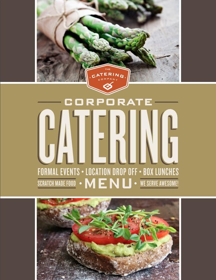 The Catering Company Menu Design Idea