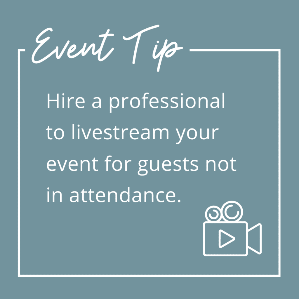 Tip Livestream Your Event